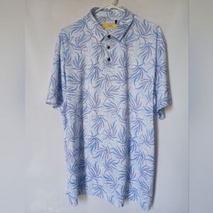 Jack Nicklaus Mens Golf Polo Shirt Lg Multi Color Blue/White By Perry Ellis